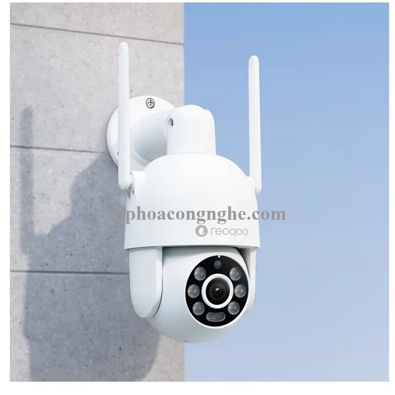 Reoqoo x31b 2.5K UHD Camera ngoài trời cổng rj45 Wifi ăng-ten kép Ai 360 P / T còi hú với đèn led 14 màu phát hiện khói cháy H265 Onvif 8s CLOUD lưu trữ 29552 xt-x31b 10029552